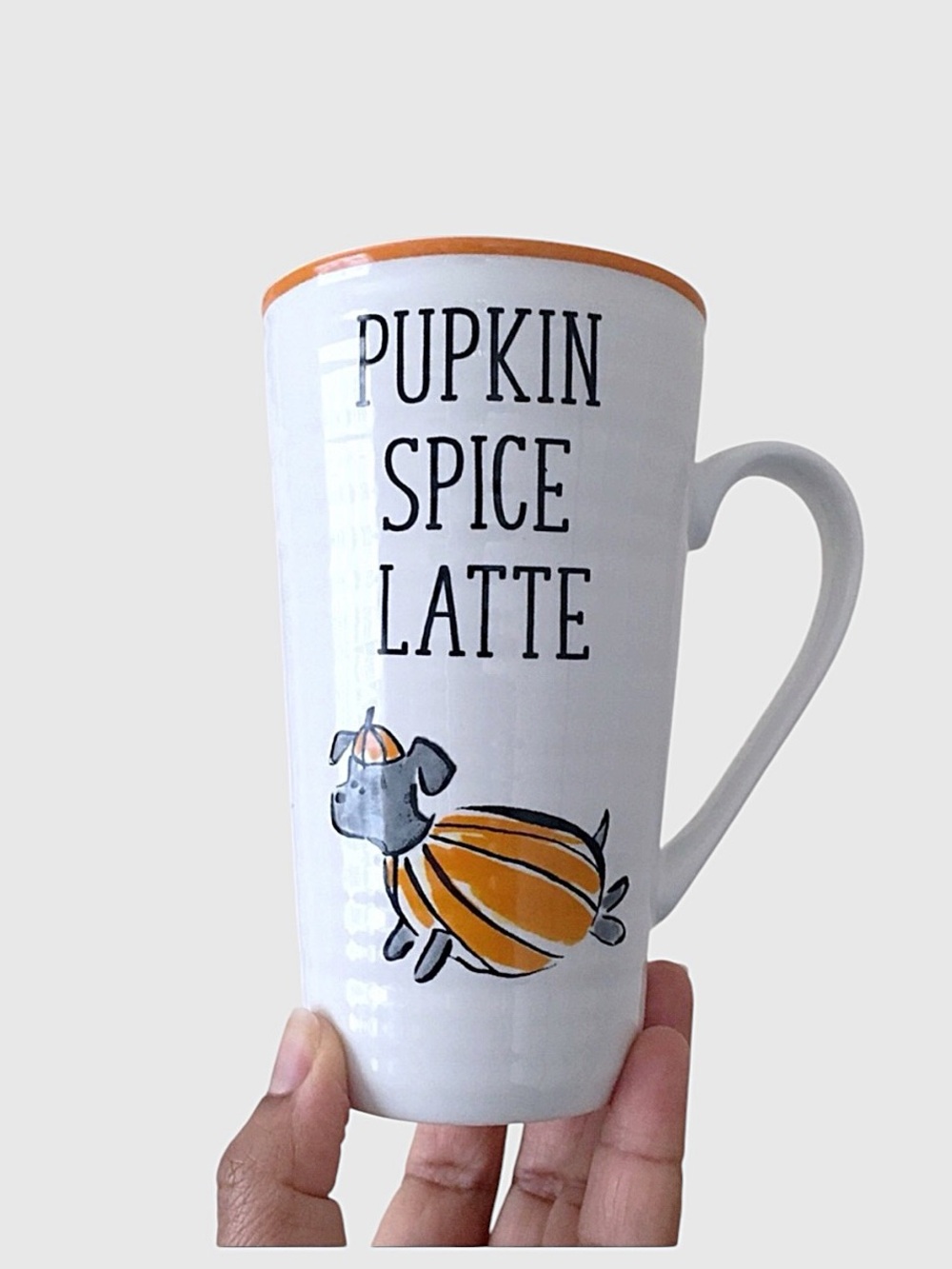 Prima Design Pupkin Spice Latte Ceramic Mug with Pumpkin Dog Design